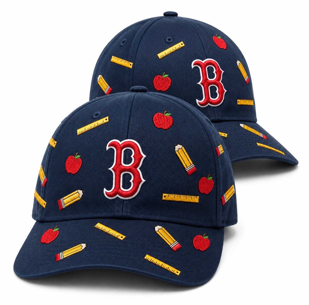 MELONWEAR 2026 Red Sox Educator Teacher Hat Limited Edition Pencil Ruler Apple